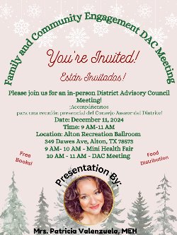 Family and Community Engagement In-Person District Advisory Council Meeting